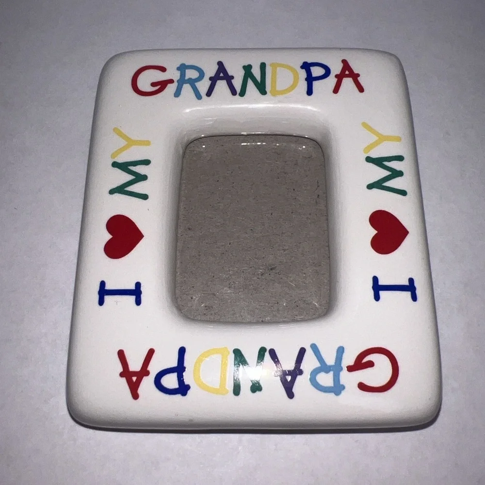 Vintage I Love My Grandma And Grandpa Picture‎ Frames Fridge Magnets Set